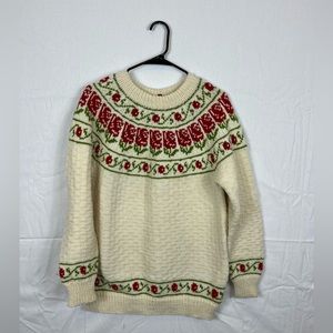 Vintage Handmade Wool Pullover Sweater Sz L
